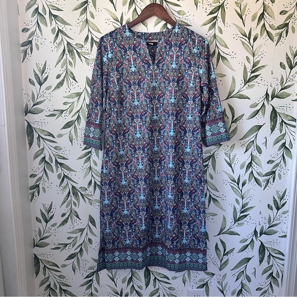 Coolibar printed tunic dress. Small. Multicolor. UPF 50+ - Picture 1 of 9